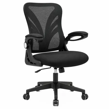 Silla de Oficina Ergonómica Premium con Respaldo en "Y" y Apoyabrazos Plegables