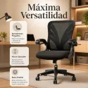 Silla de Oficina Ergonómica Premium con Respaldo en "Y" y Apoyabrazos Plegables