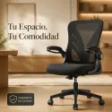 Silla de Oficina Ergonómica Premium con Respaldo en "Y" y Apoyabrazos Plegables