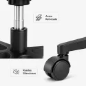 Silla de Oficina Ergonómica de Malla Transpirable con Soporte Lumbar Activo y Cabezal Ajustable