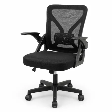 Silla de Escritorio Ergonómica Minimalista con Brazos Abatibles y Malla Premium