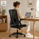 Silla de Escritorio Ergonómica Minimalista con Brazos Abatibles y Malla Premium