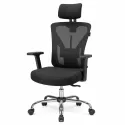 Silla de Escritorio Ergonómica con Respaldo de Malla y Soporte Lumbar