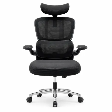 Silla de Oficina Ergonómica de Malla Transpirable con Soporte Lumbar Ajustable