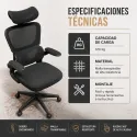 Silla de Oficina Ergonómica de Malla Transpirable con Soporte Lumbar Ajustable