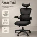Silla de Oficina Ergonómica de Malla Transpirable con Soporte Lumbar Ajustable