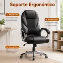 Silla de Oficina Ejecutiva Ergonómica Transpirable con Soporte Lumbar y Base Metálica