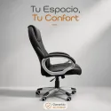 Silla de Oficina Ejecutiva Ergonómica Transpirable con Soporte Lumbar y Base Metálica