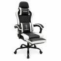 Silla Gaming Ergonómica PHÖNIX Reclinable con Reposapiés y Soporte Doble