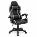 Silla Gaming Ergonómica Racing Pro con Soporte Lumbar y Cervical - Serie Black/Grey
