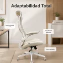 Silla de Oficina Ergonómica Minimalista Nórdica con Soporte Lumbar en Y