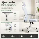 Silla de Escritorio Ergonómica con Respaldo de Malla y Cabecero Ajustable