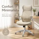 Silla de Oficina Ergonómica Minimalista Nórdica con Soporte Lumbar en Y