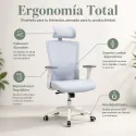 Silla de Escritorio Ergonómica con Respaldo de Malla y Cabecero Ajustable