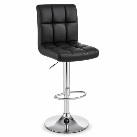 Taburete de Bar Elegante y Ergonómico Ajustable en Piel Sintética