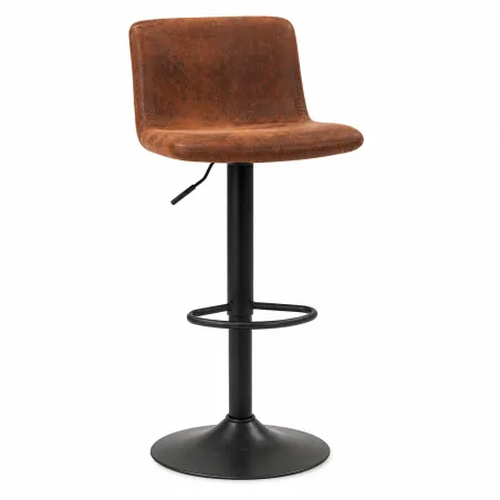 Taburete de Bar Industrial Ergonómico con Altura Ajustable y Base de Acero