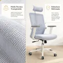 Silla de Escritorio Ergonómica con Respaldo de Malla y Cabecero Ajustable
