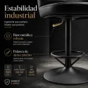 Taburete de Bar Ergonómico Ajustable en Piel Sintética Premium