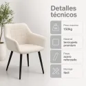 Silla de Comedor Nórdica Ergonómica en Terciopelo Premium
