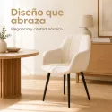 Silla de Comedor Nórdica Ergonómica en Terciopelo Premium