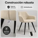 Silla de Comedor Nórdica Ergonómica en Terciopelo Premium