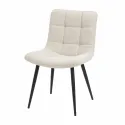 Silla Tapizada de Comedor y Oficina Ergonómica con Base de Metal Reforzado