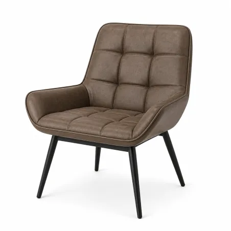 Silla de Comedor Ergonómica de Cuero Sintético Premium con Patas de Acero Reforzado