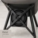 Silla de Comedor y Oficina Ergonómica Giratoria con Respaldo Acolchado en Piel Sintética