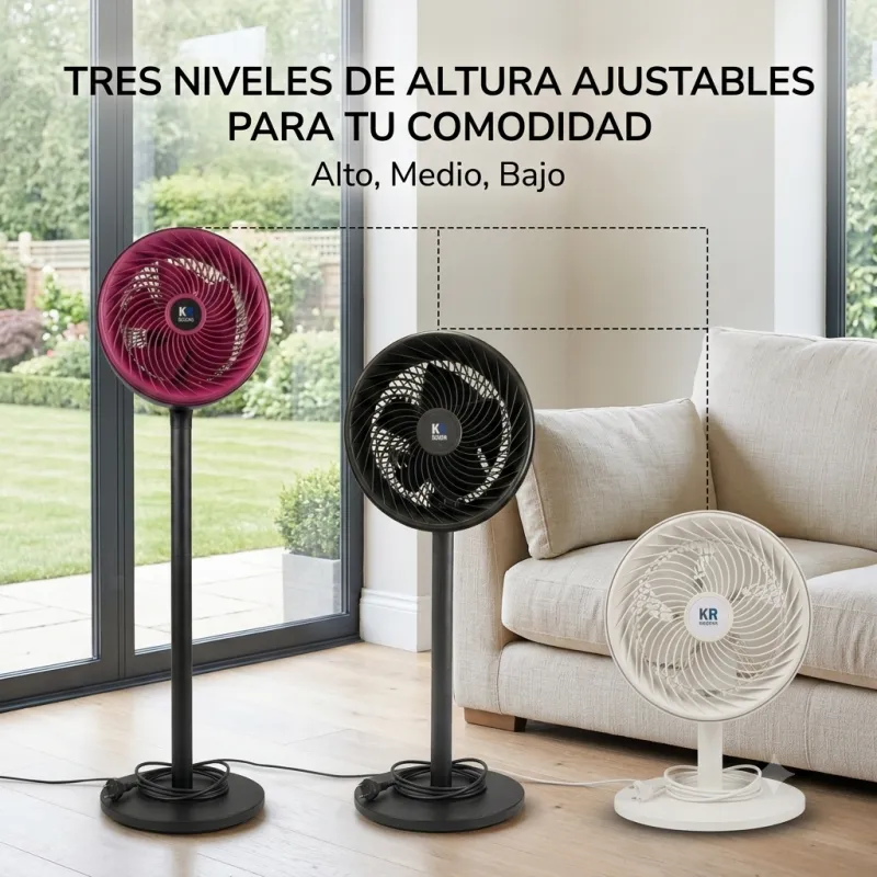 Ventilador de Circulación de Aire KRISHNA de 80W con 3 Velocidades