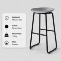 Taburete Alto de Cocina Minimalista y Ergonómico - Modelo Nordic Matte