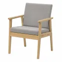 Silla de Madera Minimalista Ergonómica con Cojines de Lino Transpirable