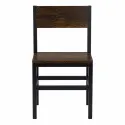 Silla de Comedor Industrial de Metal y Madera de Calidad