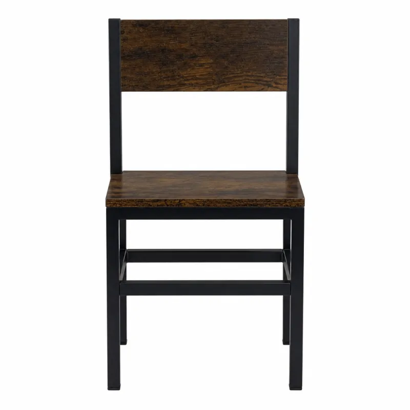 Silla de Comedor Industrial de Metal y Madera de Calidad