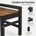Silla de Comedor Industrial de Metal y Madera de Calidad