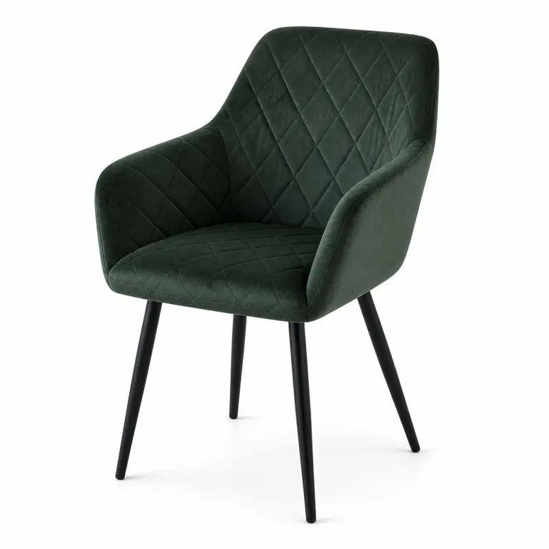 Silla de Comedor Elegancia con Respaldo Ergonómico y Patas de Metal