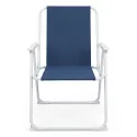 Silla de Jardín Plegable con Reposabrazos Hersfam (Azul Marino / Negro)
