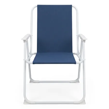 Silla de Jardín Plegable con Reposabrazos Hersfam (Azul Marino / Negro)
