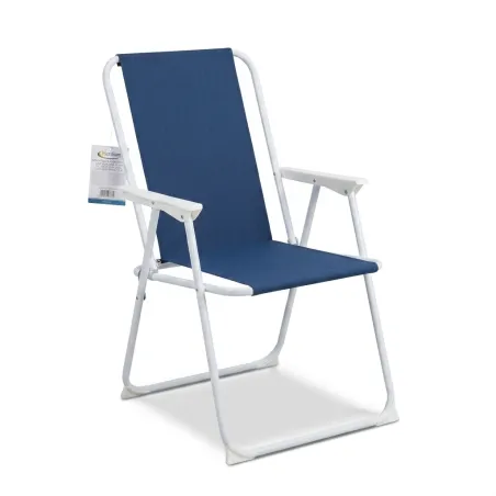Silla de Jardín Plegable con Reposabrazos Hersfam (Azul Marino / Negro)