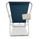 Silla de Jardín Plegable con Reposabrazos Hersfam (Azul Marino / Negro)