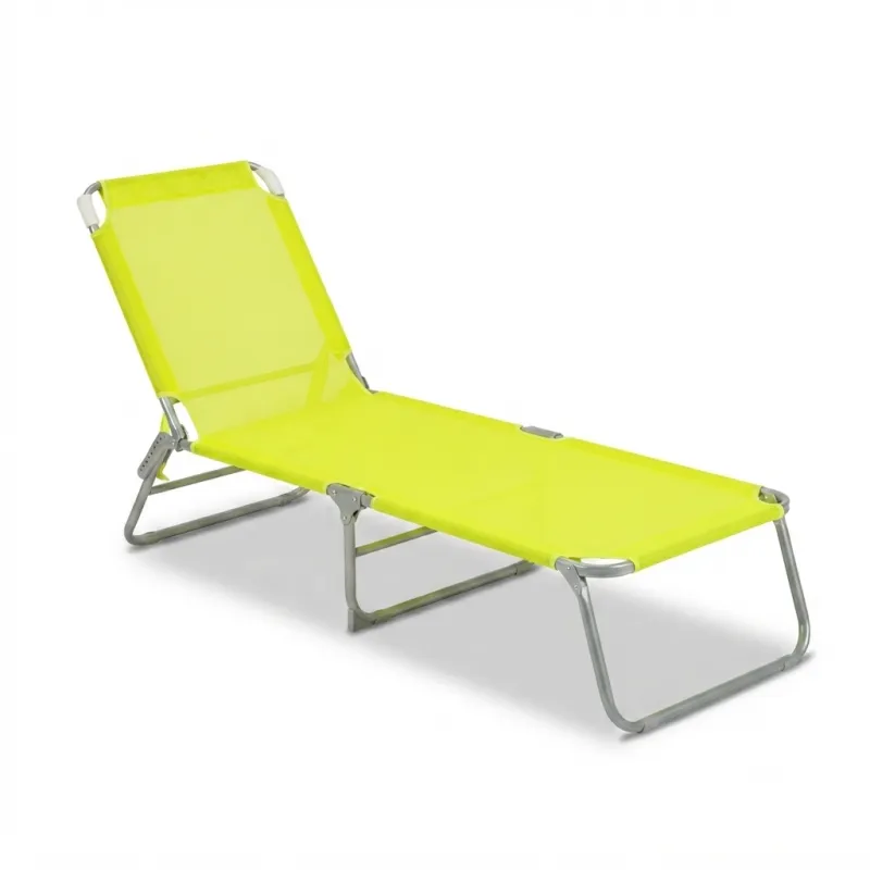 Tumbona de Playa Plegable y Reclinable con Asas de Transporte