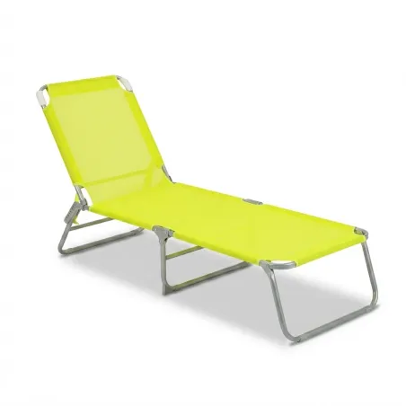 Tumbona de Playa Plegable y Reclinable con Asas de Transporte