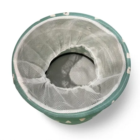 Cubo Guardarropa Plegable Allpercom con Malla de Cierre $\phi$ 35x42cm