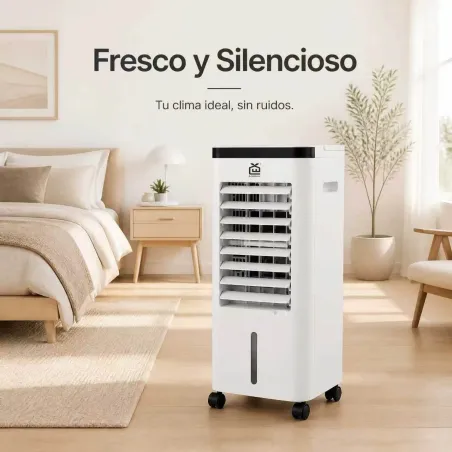 Climatizador Evaporativo Aire Acondicionado Portátil 65W con Mando y Panel Táctil ExtraHouse CF1205BR