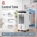 Climatizador Evaporativo Aire Acondicionado Portátil 65W con Mando y Panel Táctil ExtraHouse CF1205BR