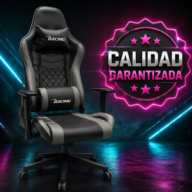 Silla Gaming Racing Ergonómica Reclinable con Cojines y Reposabrazos BY111
