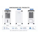 Climatizador Evaporativo Aire Acondicionado Portátil 65W con Mando y Panel Táctil ExtraHouse CF1205BR