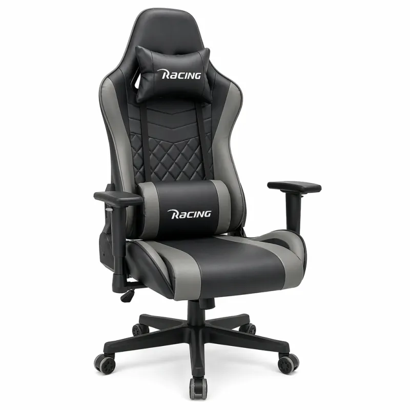 Silla Gaming Racing Ergonómica Reclinable con Cojines y Reposabrazos BY111