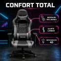 Silla Gaming Racing Ergonómica Reclinable con Cojines y Reposabrazos BY111