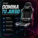 Silla Gaming Racing Ergonómica Reclinable con Cojines y Reposabrazos BY111
